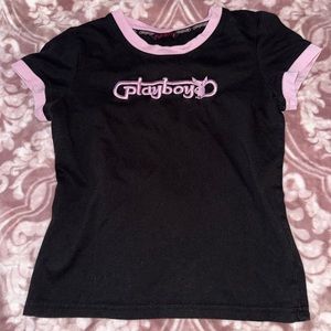 Vintage original Playboy baby tee with embroidered logo